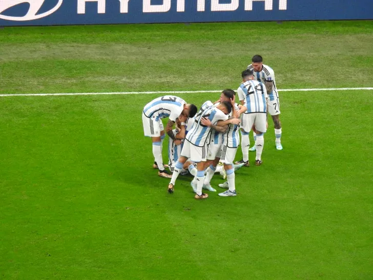 Bucurie argentiniană după gol. Sursa. Fanatik