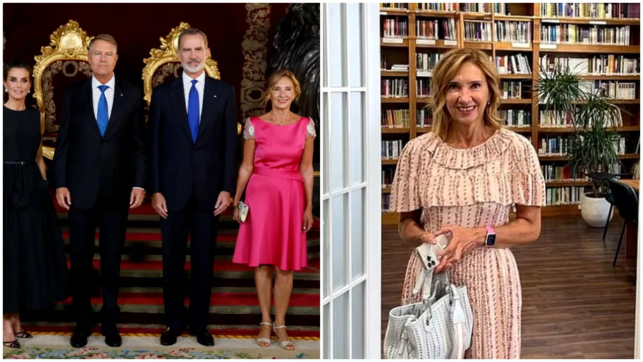 Ce alte tinute a mai ales Carmen Iohannis in Spania dupa rochia roz aspru criticata Prima Doamna a purtat sandale mov aprins
