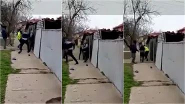 Un politist si o politista batuti cu propriul baston de un barbat de 59 de ani pe care voiau sal imobilizeze Imagini ireale Video