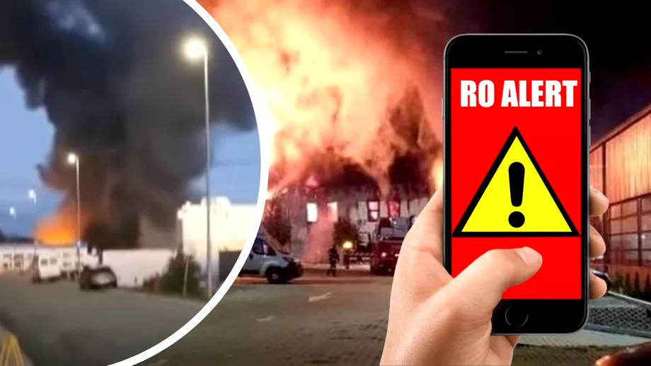 Incendiu de proportii in Cluj la o hala Locuitorii au primit mesaj RoAlert Video