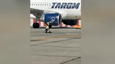 Incident de securitate pe pista aeroportului Otopeni O femeie cu un copil in brate a incercat sa prinda din mers avionul de Londra Video