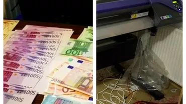 Fabrica de bani falsi depistata de DIICOT la Brasov 500000 de euro ridicati de la infractori