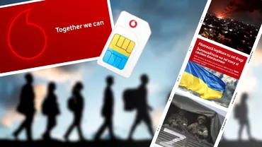 Vodafone vine in ajutorul refugiatilor ucraineni Angajatii companiei ofera cartele gratuite celor care trec granita din Ucraina in Romania