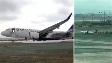 Momentul in care un avion loveste o masina de pompieri in timpul decolarii Doi oameni siau pierdut viata VIDEO