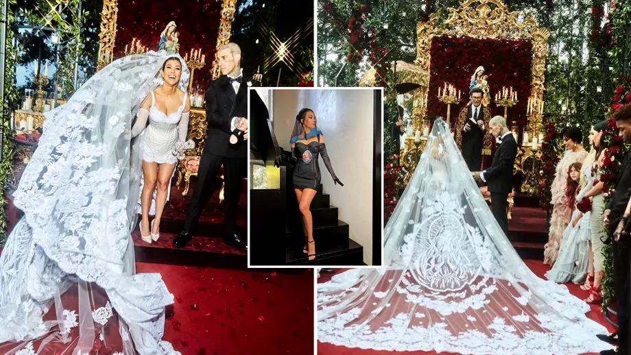 Controversele nuntii dintre Kourtney Kardashian si Travis Barker Lea cantat Andrea Bocelli insa altceva a atras atentia