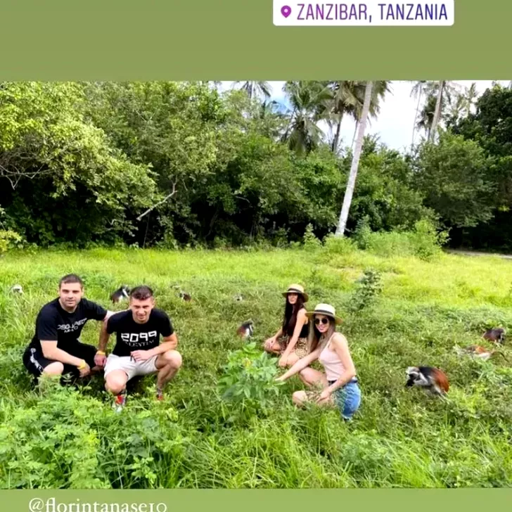 Adi Popa și Mădălina, alături de Florin Tănase și Medeea în Zanzibar. Sursă foto: Instagram Medeea Turcescu