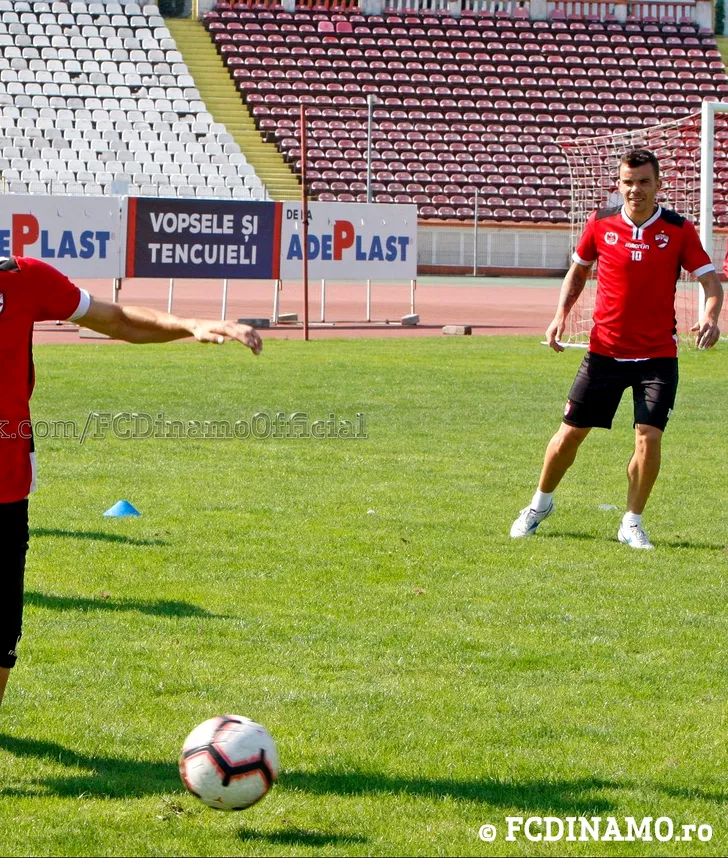 Claudiu Niculescu a condus primul antrenament la Dinamo. Dan Nistor zâmbeşte la şedinţa de pregătire condusă de noul tehnician