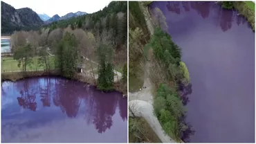 Lacul care sia schimbat culoarea in violet intens Fenomenul spectaculos ia intrigat pe multi ce sa intamplat de fapt