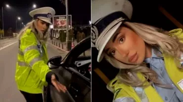 Cine este tanara care sa imbracat in politista si a oprit masini in trafic Fata e vedeta pe Instagram