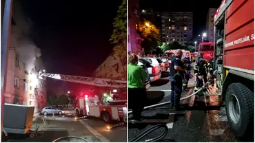 Incendiu puternic intrun bloc din Arad Peste 60 de persoane evacuate Mai multi locatari au ajuns la spital Video