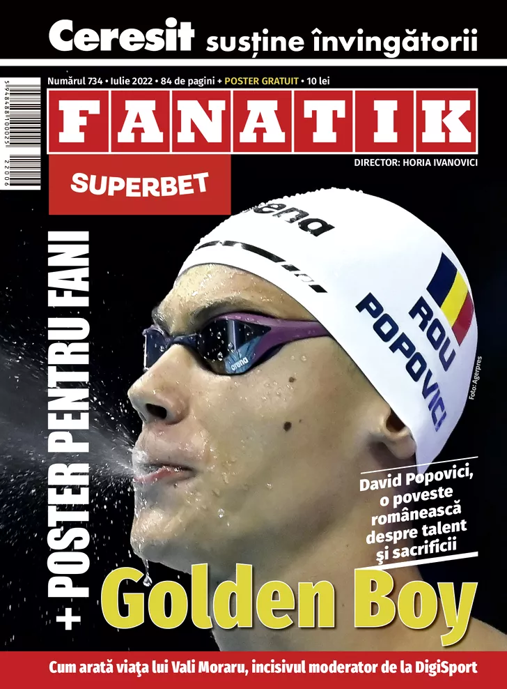 coperta revista Fanatik din iulie: David Popovici