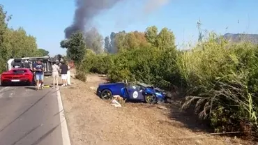 Video Accident infiorator la o parada a masinilor de lux un cuplu a murit ars intrun Ferrari Momentul coliziunii a fost filmat