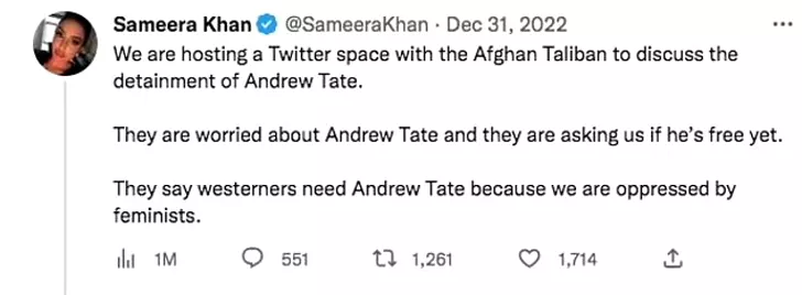 Andew Tate talibani