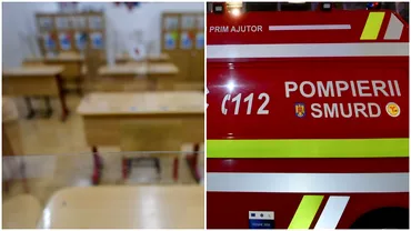 Elevi raniti la o scoala din Sibiu dupa ce tavanul salii de clasa sa prabusit peste ei