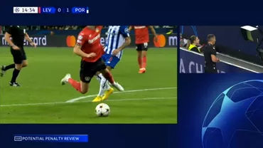 Istvan Kovacs gafe uriase in Bayer Leverkusen  FC Porto Nu a dat doua lovituri de la 11 metri La salvat sistemul VAR Video