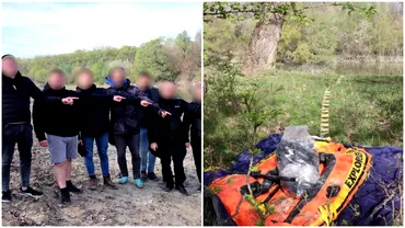 Sapte barbati din Ucraina incercau sa ajunga in Romania peste Prut Sau folosit de o barca si doua saltele Video