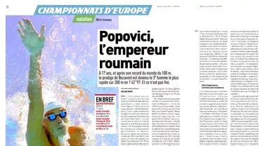 LEquipe la picioarele lui David Popovici Descrierea de supercampion a francezilor  mesajul postat de David