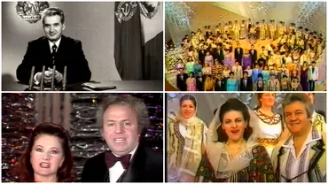 Cum aratau Revelioanele pe timpul comunistilor Program TV umoristic muzica romaneasca si mesajul conducatorului suprem