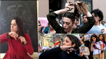 Gestul cu semnificatii profunde pe care il fac femeile care protesteaza in Iran Ce reprezinta taierea parului