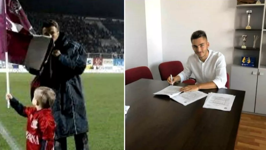 Copilul care a tinut steagul albvisiniu pupat de Dan Petrescu si Giovanni Becali in Giulesti a ajuns fotbalist la Rapid El la salvat pe Adi Mutu in 2018