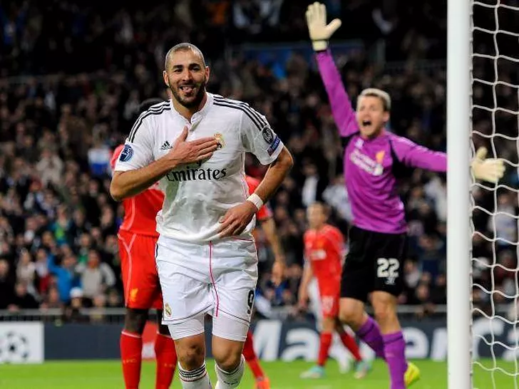 Karim Benzema, gol marcat în Liverpool - Real Madrid 0-3
