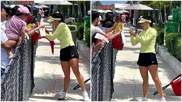 Baie de multime pentru Simona Halep la Miami inaintea meciului cu Paula Badosa A fost asaltata de fani Exclusiv VideoFoto