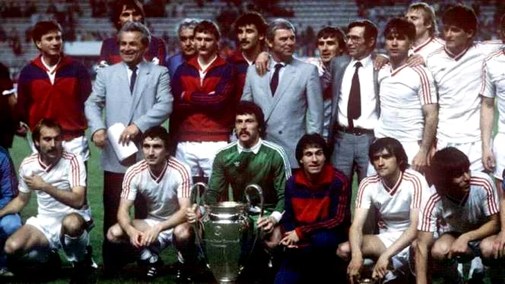Steaua 1986 după câştigarea Cupei Campionilor Europeni
