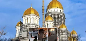 Un teribilist sa filmat cand a sarit cu parasuta in Catedrala Neamului BOR a solicitat ajutorul politistilor Video