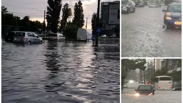 Foto Craiova sub ape Bania paralizata de ploile torentiale Mai multe accidente au avut loc marti