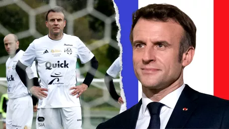 Emmanuel Macron protagonist intrun meci caritabil A inscris din penalty chiar sub privirea lui Arsene Wenger Video