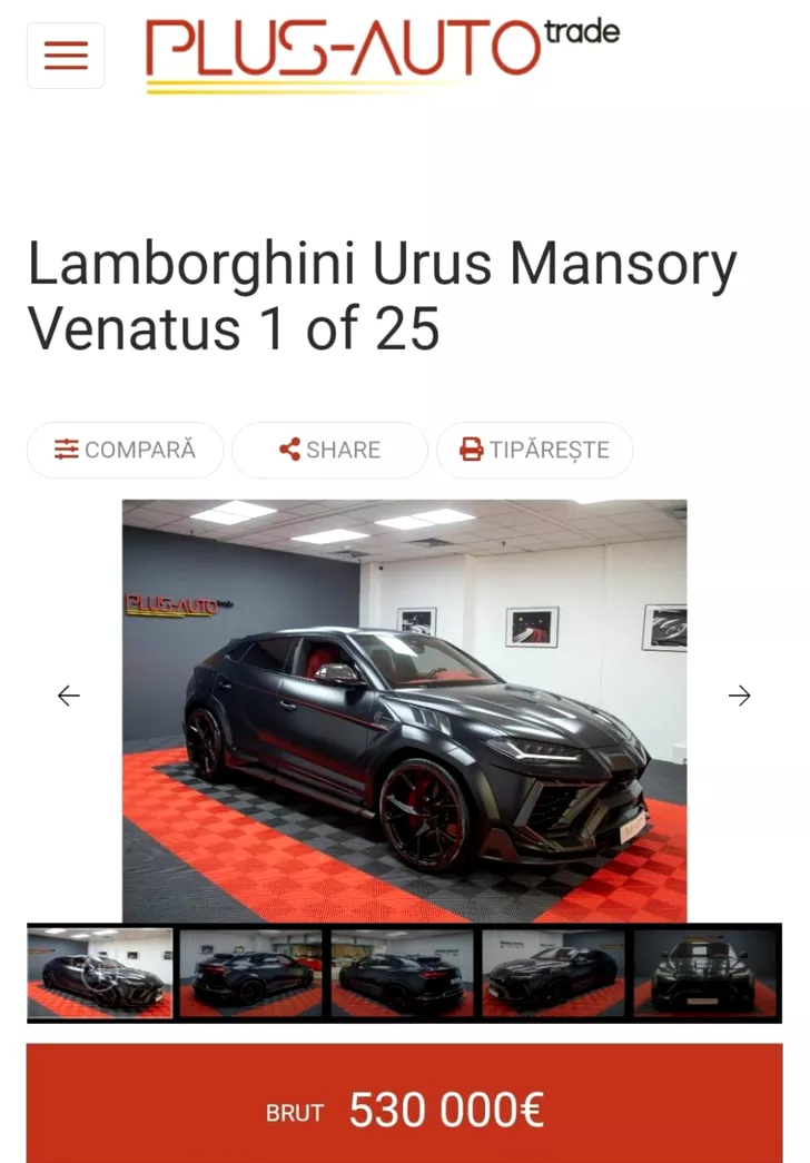Anunțul lui Mirel Rădoi cu privire la vânzarea bolidului Lamborghini Urus