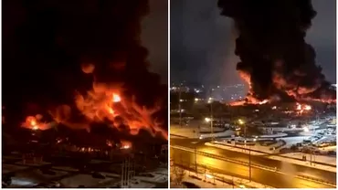 Video Explozie puternica la un mall de langa Moscova Flacarile sau extins pe 7000 de metri patrati