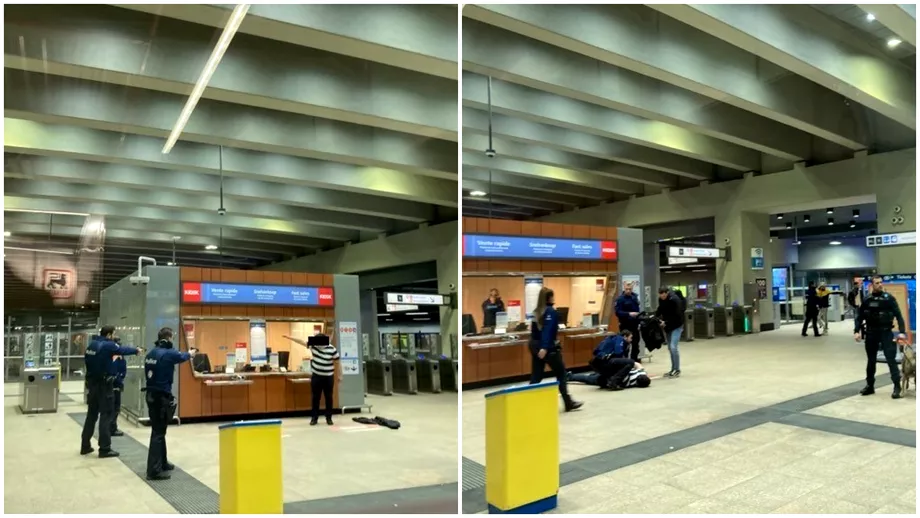 Video Atac cu cutitul la metroul din Bruxelles O persoana a fost ranita grav Ce a patit suspectul