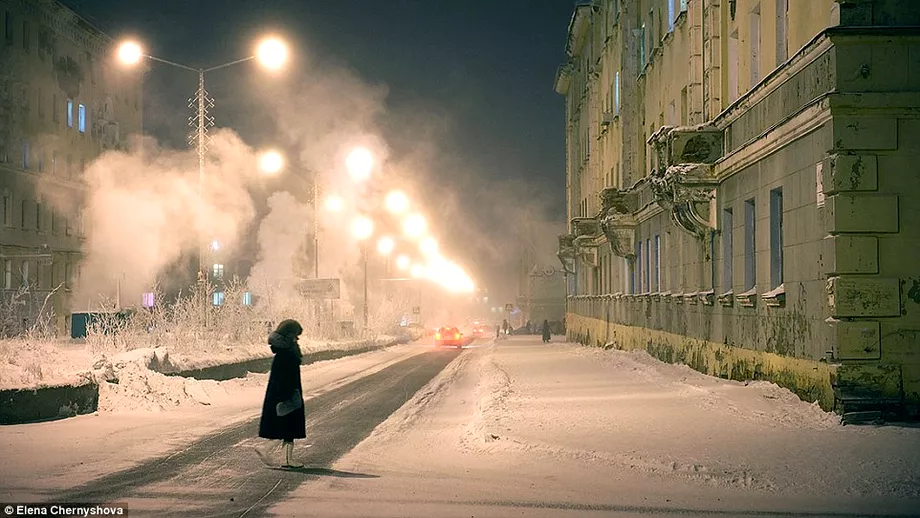 GALERIE FOTO Viata in cel mai friguros oras de pe planeta Cum traiesc locuitorii din Norilsk in Siberia la minus 55 de grade