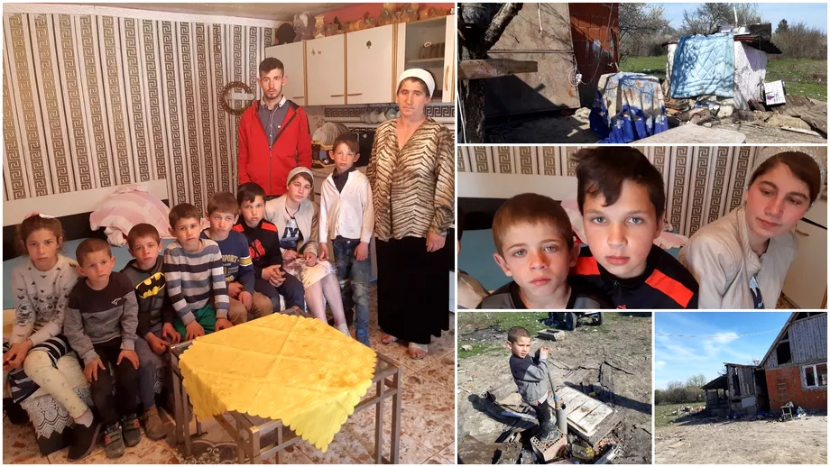 Caz dramatic în Bihor! O familie cu 12 copii trăieşte în două camere din chirpici, într-o sărăcie cruntă. „Se culcă nemâncaţi”
