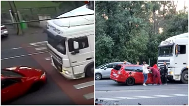Video Accident mortal in Timisoara cu doua masini si doua TIRuri Coliziunea surprinsa de camere
