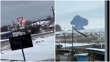 Video Un avion militar rusesc sa prabusit la granita cu Ucraina Ar fi peste 70 de morti Reactii de la Moscova si Kiev Update