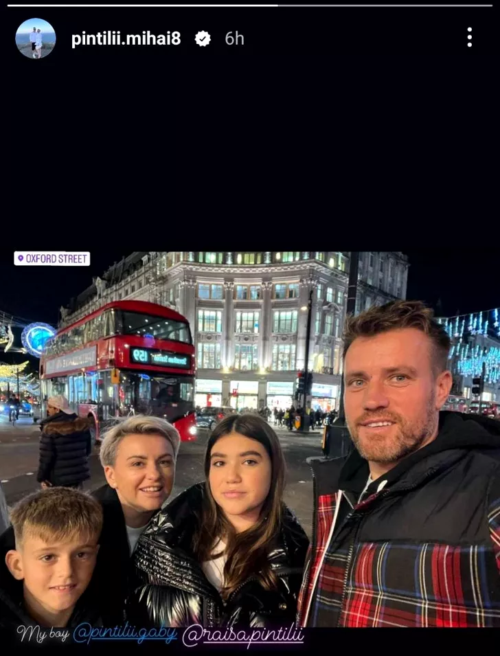 Mihai Pintilii, scurtă vacanță la Londra alături de soție și copii