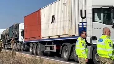 Accident intre vehicule NATO pe DN1 Cele trei camioane implicate erau conduse de militari straini