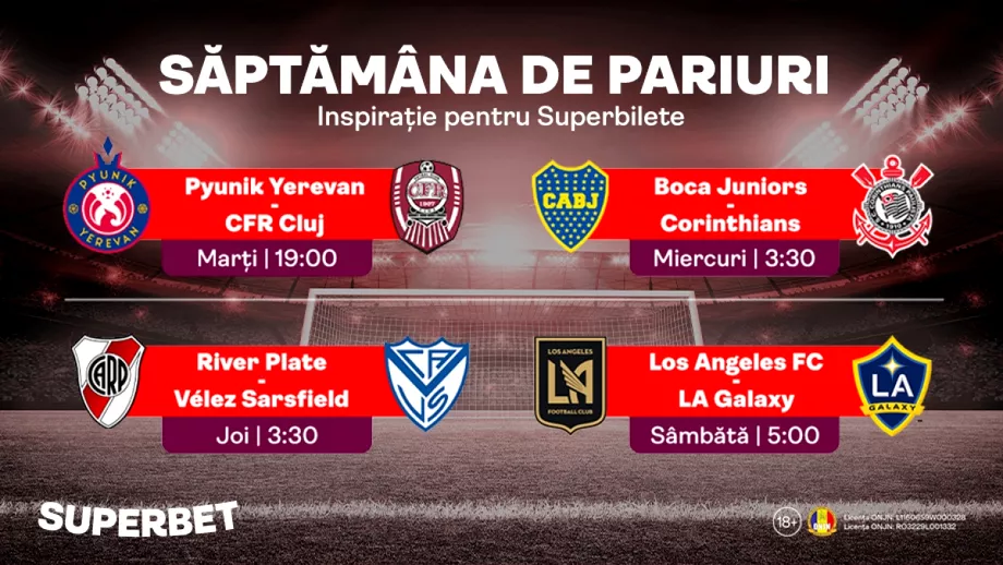 Saptamana de pariuri inspiratie pentru superbilete De la Liga Campionilor la Copa Libertadores