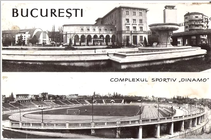 Stadionul Dinamo în 1956, la 4 ani după inaugurarea din 14 octombrie 1951.Nu s-au schimbat prea multe încă 64 de ani, până în 2019. Sursa foto: public.fotki.com