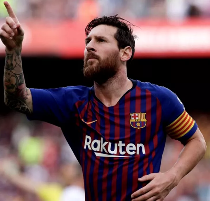 Lionel Messi se bucură după un gol marcat pentru FC Barcelona
