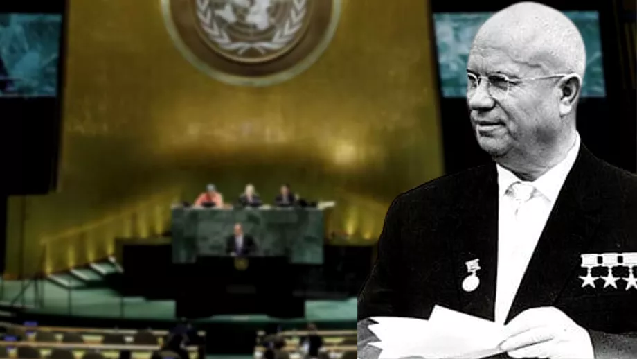 Incidentul bizar care a facut inconjurul lumii A batut Nikita Hrusciov cu pantoful in masa la ONU