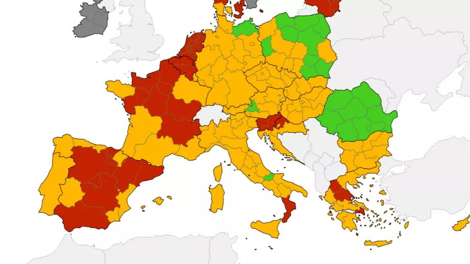Romania pe harta verde a Europei din perspectiva epidemiologica ECDC recomandari privind Euro 2020