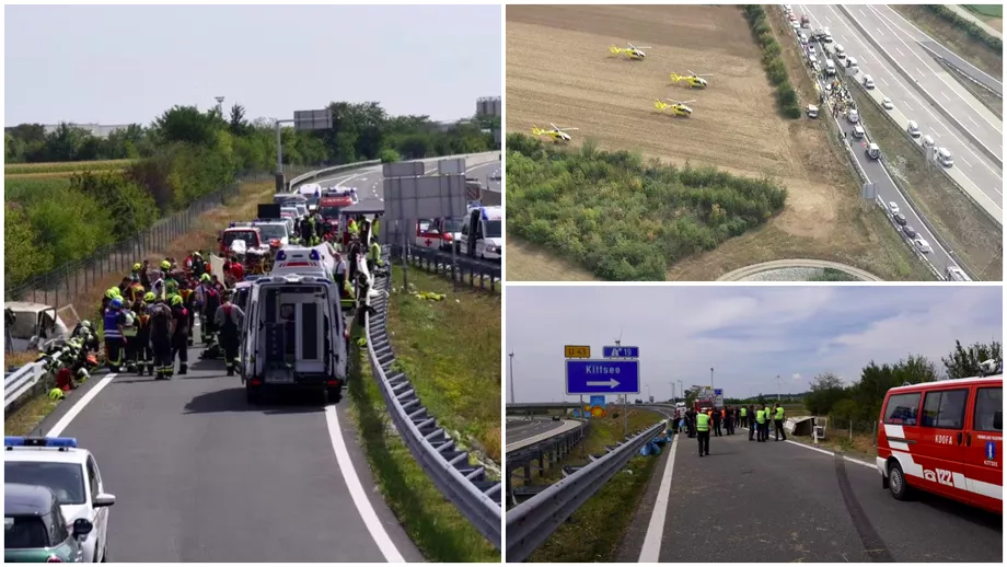 Duba cu migranti implicata intrun grav accident in Austria Trei morti si 17 raniti in urma evenimentului