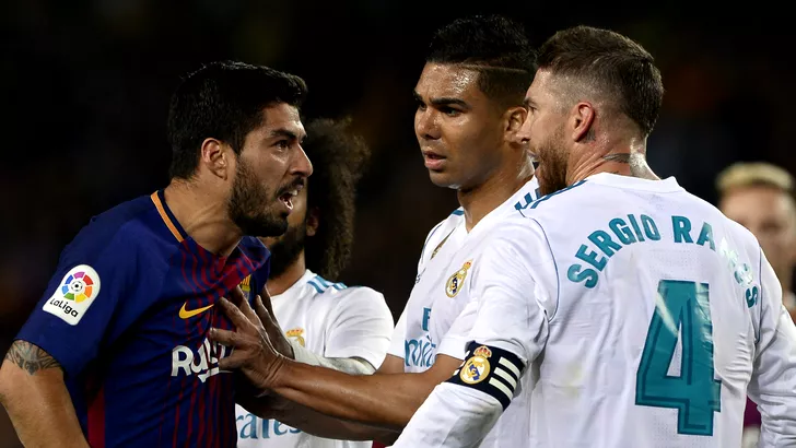 Luis Suarez se ceartă cu Sergio Ramos sub privirile lui Casemiro