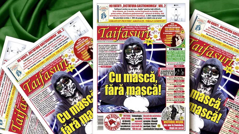 Revista Taifasuri 871 Interviueveniment cu masca si fara masca al fenomenului Carlas Dreams Editorial Fuego vedete retete horoscop concurs