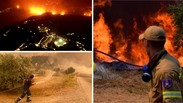 Video Grecia in flacari Pompierii lupta cu 56 de focare active in vreme ce meteorologii prognozeaza vanturi puternice si canicula