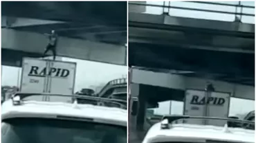 Video socant Sa urcat pe un camion in mers filmandusi moartea in timp ce dansa