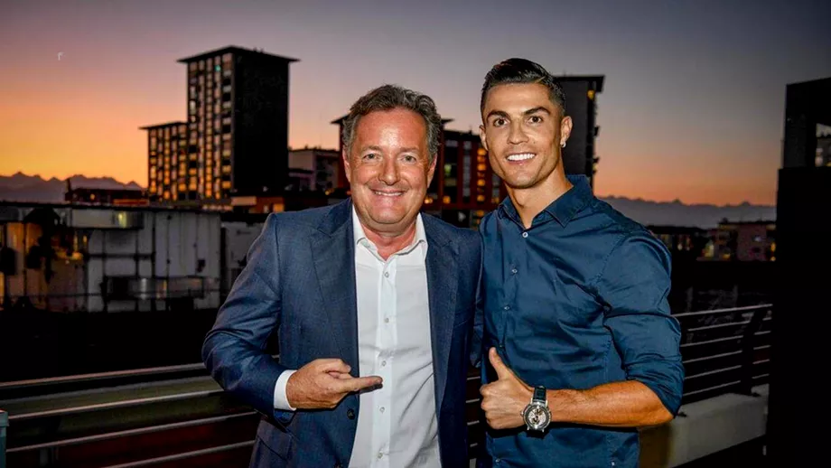 Piers Morgan alaturi de Cristiano Ronaldo inainte de Craciun Mesajul jurnalistului pentru hateri Foto